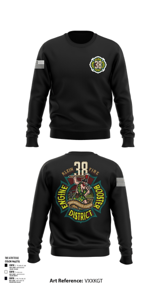 Crew Neck Sweatshirt, Klein Fire 38, Fire Department, Teamtime, Team time, sublimation, custom sports apparel, team uniforms, spirit wear, spiritwear, sports uniforms, custom shirts, team store, custom team store, fundraiser sports, apparel fundraiser