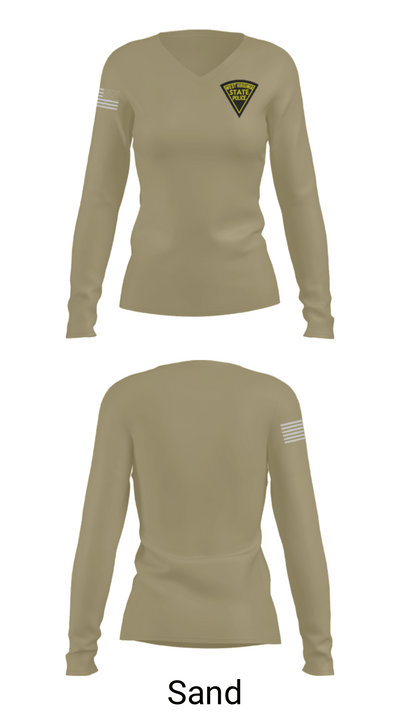West Virginia State Police 52894228 Women's Long Sleeve V-neck Shirt - 92