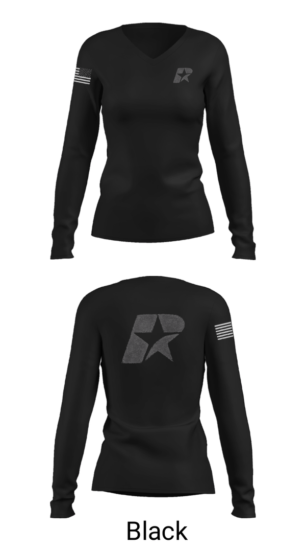 Women's Long Sleeve Vneck Shirt, DMV HOOPSTARZ, Men's Basketball, Teamtime, Team time, sublimation, custom sports apparel, team uniforms, spirit wear, spiritwear, sports uniforms, custom shirts, team store, custom team store, fundraiser sports, apparel fundraiser