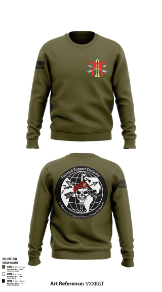 Crew Neck Sweatshirt, FSC 1-1SFG, Army, Teamtime, Team time, sublimation, custom sports apparel, team uniforms, spirit wear, spiritwear, sports uniforms, custom shirts, team store, custom team store, fundraiser sports, apparel fundraiser