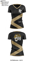 Fort Towson Junior High School Cheer 44003548 Women's Short Sleeve V-neck Shirt - 41