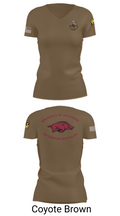 University of Arkansas Army ROTC - Razorback Battalion 15416563 Women's Short Sleeve V-neck Shirt - 8