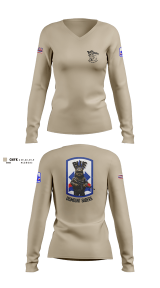 Womens Long Sleeve Vneck Shirt 1, 3RD PLT BAD BOYS3RD PLT BAD BOYS 899719921-299 DismountBlue EwokDismount sabersBlue Ewok, Army, Teamtime, Team time, sublimation, custom sports apparel, team uniforms, spirit wear, spiritwear, sports uniforms, custom shirts, team store, custom team store, fundraiser sports, apparel fundraiser