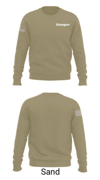 Crew Neck Sweatshirt, Ranger, Army, Teamtime, Team time, sublimation, custom sports apparel, team uniforms, spirit wear, spiritwear, sports uniforms, custom shirts, team store, custom team store, fundraiser sports, apparel fundraiser