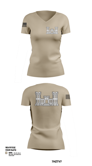 Womens Short Sleeve Vneck Shirt, 250TH ENGINEERING COMPANY, National Guard, Teamtime, Team time, sublimation, custom sports apparel, team uniforms, spirit wear, spiritwear, sports uniforms, custom shirts, team store, custom team store, fundraiser sports, apparel fundraiser
