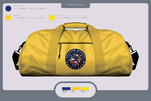 Duffle Bag, Seaford NJROTC, Navy, Teamtime, Team time, sublimation, custom sports apparel, team uniforms, spirit wear, spiritwear, sports uniforms, custom shirts, team store, custom team store, fundraiser sports, apparel fundraiser