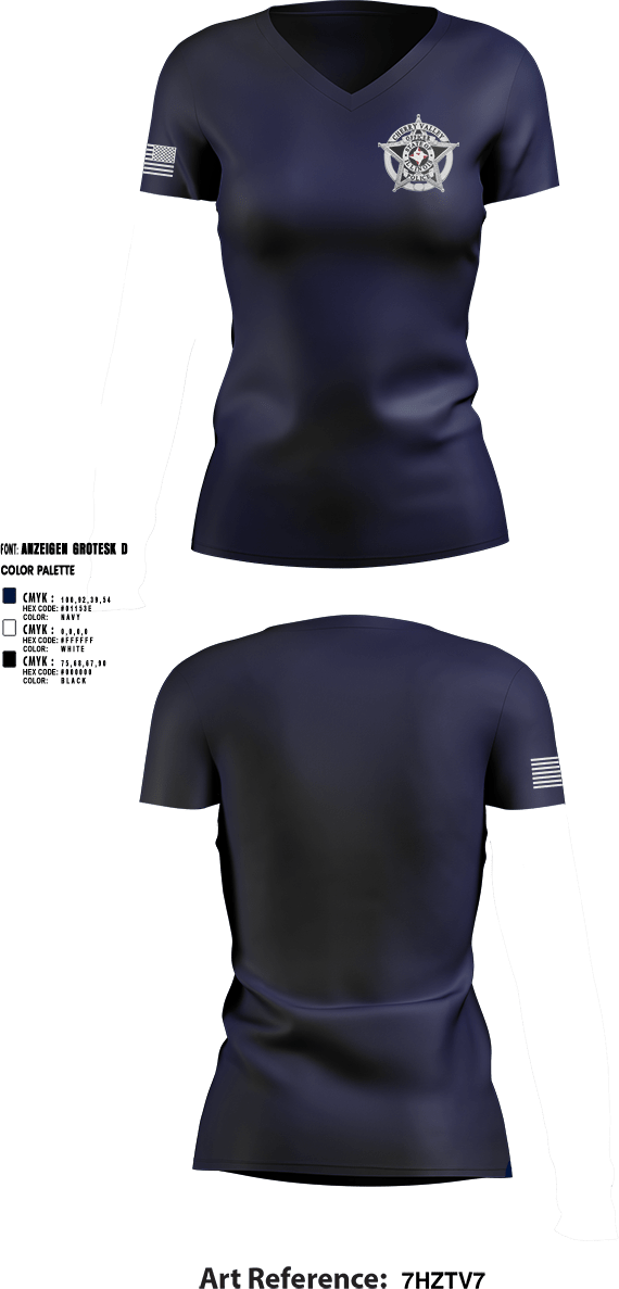 Womens Short Sleeve Vneck Shirt, Cherry Valley Police Department, , Teamtime, Team time, sublimation, custom sports apparel, team uniforms, spirit wear, spiritwear, sports uniforms, custom shirts, team store, custom team store, fundraiser sports, apparel fundraiser