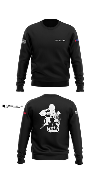 Crew Neck Sweatshirt, SGT Nelms, National Guard, Teamtime, Team time, sublimation, custom sports apparel, team uniforms, spirit wear, spiritwear, sports uniforms, custom shirts, team store, custom team store, fundraiser sports, apparel fundraiser
