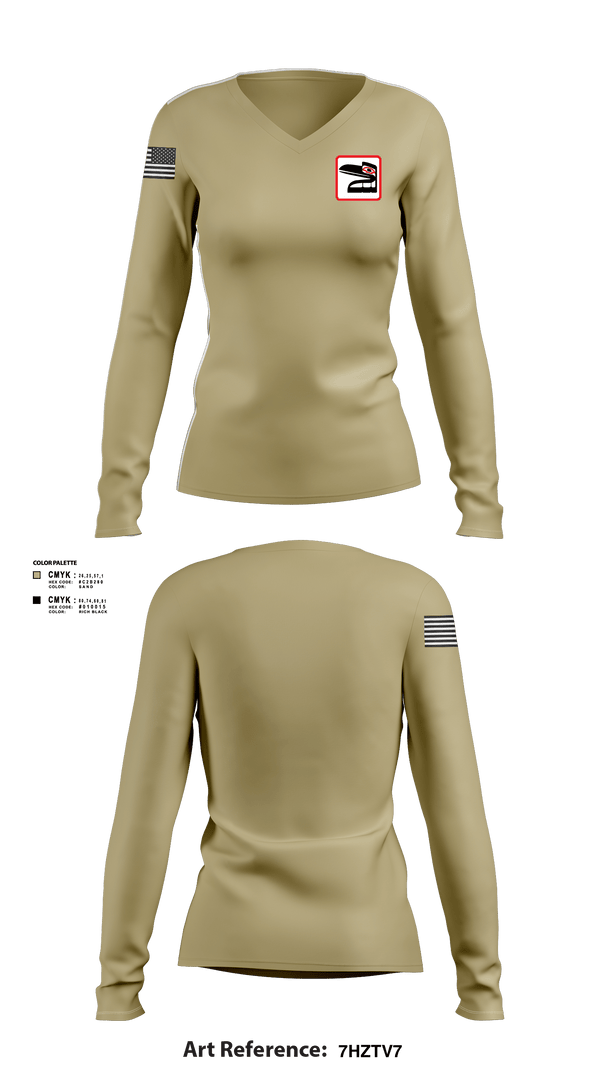 Womens Long Sleeve Vneck Shirt, Enforcers, Army, Teamtime, Team time, sublimation, custom sports apparel, team uniforms, spirit wear, spiritwear, sports uniforms, custom shirts, team store, custom team store, fundraiser sports, apparel fundraiser