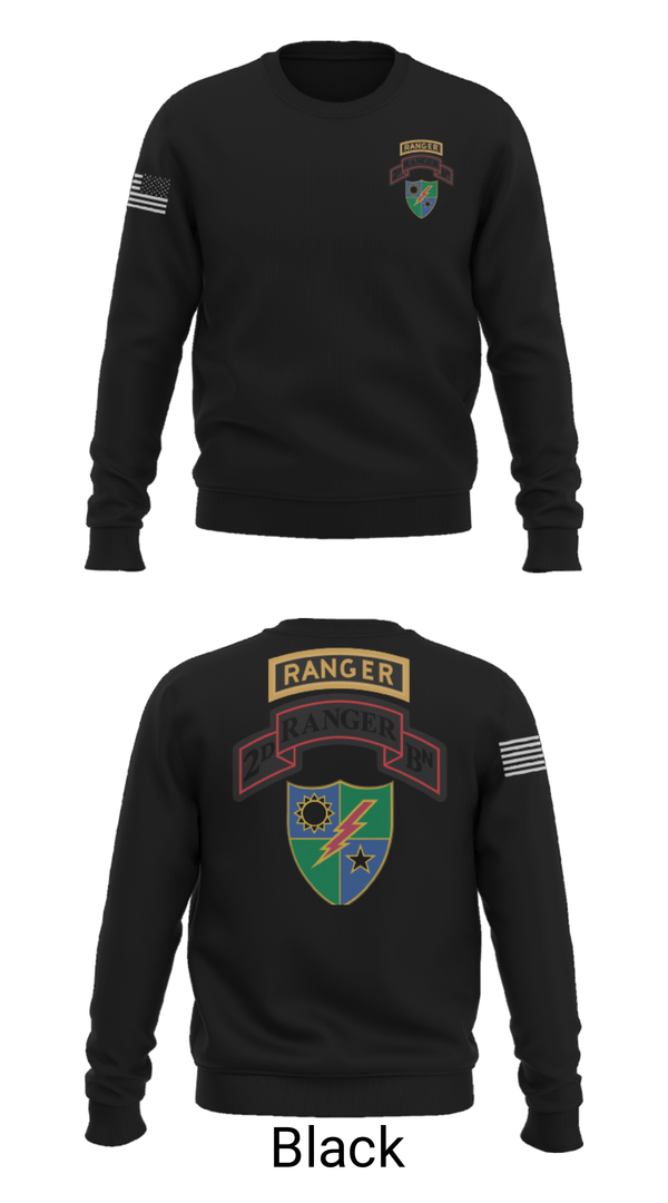 Crew Neck Sweatshirt, 2nd Battalion 75th Ranger Regiment, , Teamtime, Team time, sublimation, custom sports apparel, team uniforms, spirit wear, spiritwear, sports uniforms, custom shirts, team store, custom team store, fundraiser sports, apparel fundraiser