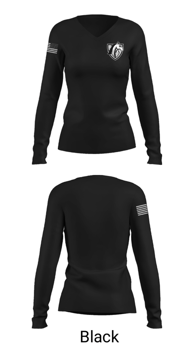 Meade High School Baseball 78796681 Women's Long Sleeve V-neck Shirt - 13