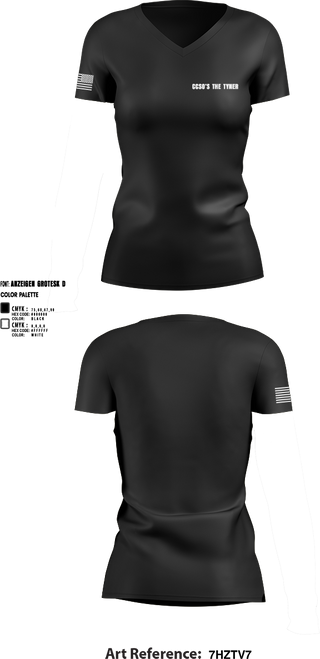 Womens Short Sleeve Vneck Shirt, CCSO’s The Tyner, Police, Teamtime, Team time, sublimation, custom sports apparel, team uniforms, spirit wear, spiritwear, sports uniforms, custom shirts, team store, custom team store, fundraiser sports, apparel fundraiser