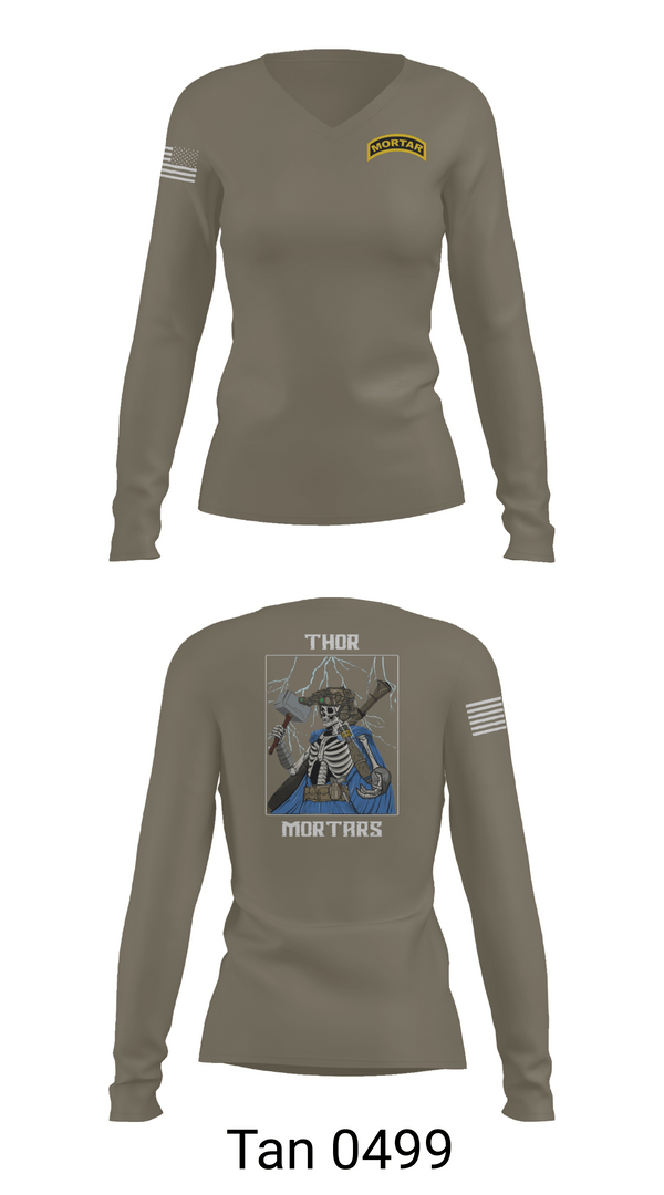 Womens Long Sleeve Vneck Shirt, 5/4 Cav, C-TRP MTRS, , Teamtime, Team time, sublimation, custom sports apparel, team uniforms, spirit wear, spiritwear, sports uniforms, custom shirts, team store, custom team store, fundraiser sports, apparel fundraiser