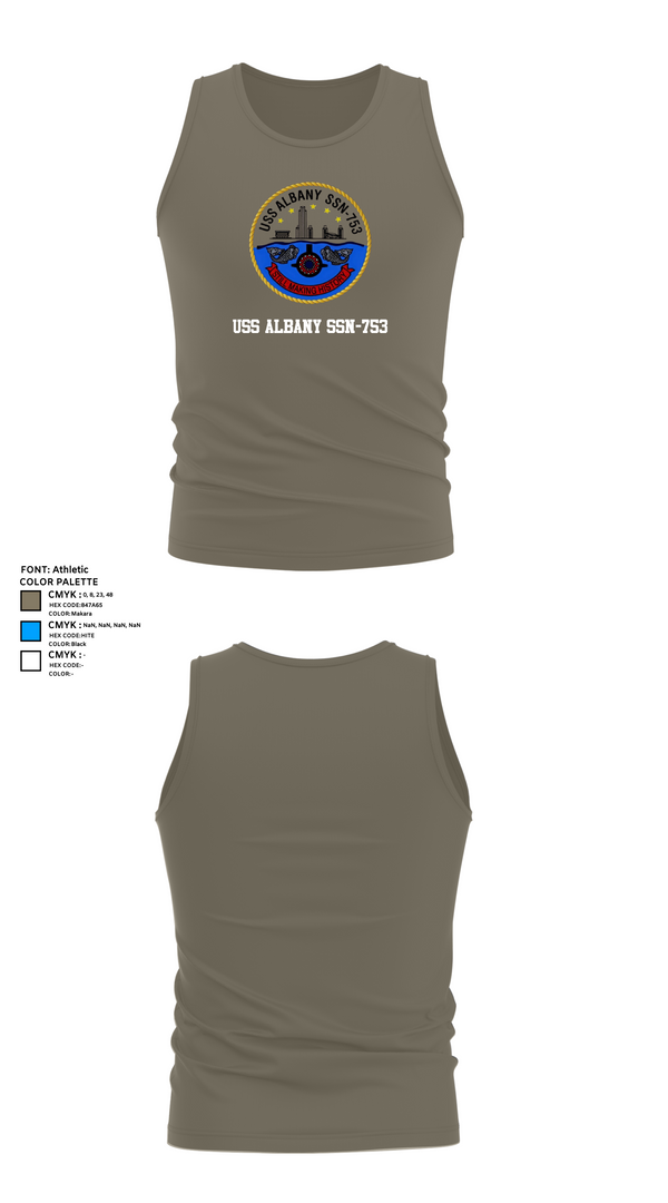 Tank Top, USS ALBANY SSN-753, , Teamtime, Team time, sublimation, custom sports apparel, team uniforms, spirit wear, spiritwear, sports uniforms, custom shirts, team store, custom team store, fundraiser sports, apparel fundraiser