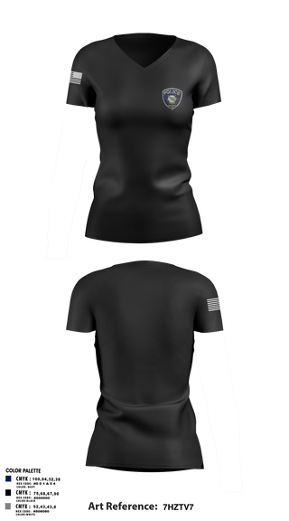 Womens Short Sleeve Vneck Shirt, Colbert PDColbert PD, , Teamtime, Team time, sublimation, custom sports apparel, team uniforms, spirit wear, spiritwear, sports uniforms, custom shirts, team store, custom team store, fundraiser sports, apparel fundraiser