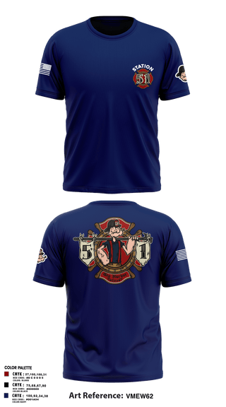 Short Sleeve Performance Shirt, Station 51, Fire Department, Teamtime, Team time, sublimation, custom sports apparel, team uniforms, spirit wear, spiritwear, sports uniforms, custom shirts, team store, custom team store, fundraiser sports, apparel fundraiser