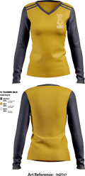 Electrics 64276296 Women's Long Sleeve V-neck Shirt - 3