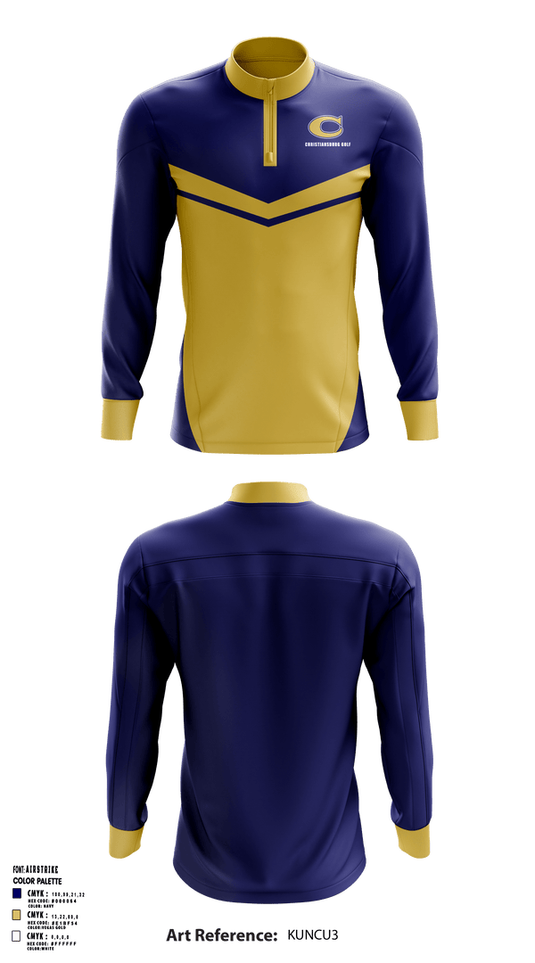 Quarter Zip Jacket, Christiansburg High School Golf, Golf, Teamtime, Team time, sublimation, custom sports apparel, team uniforms, spirit wear, spiritwear, sports uniforms, custom shirts, team store, custom team store, fundraiser sports, apparel fundraiser