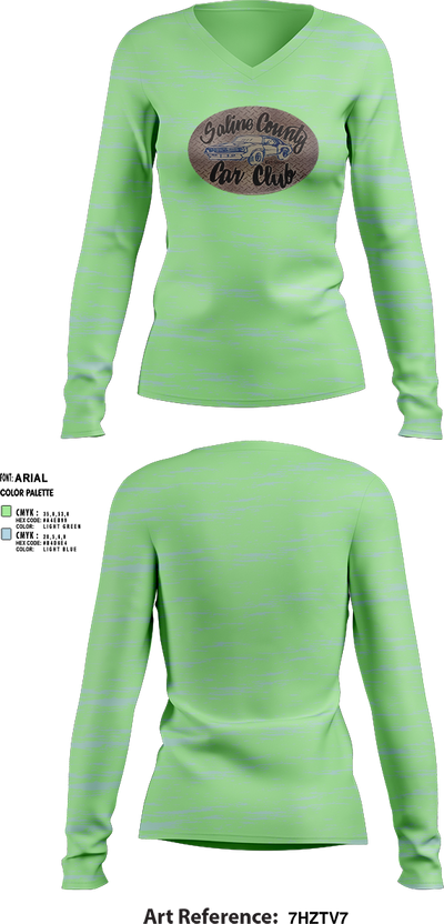 Saline county Car Club 67890987 Women's Long Sleeve V-neck Shirt - 1
