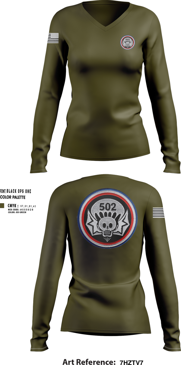 Womens Long Sleeve Vneck Shirt, , Army, Teamtime, Team time, sublimation, custom sports apparel, team uniforms, spirit wear, spiritwear, sports uniforms, custom shirts, team store, custom team store, fundraiser sports, apparel fundraiser