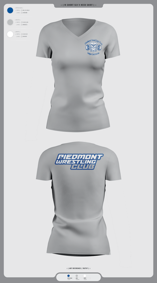 Womens Short Sleeve Vneck Shirt, Piedmont Youth Wrestling, Wrestling, Teamtime, Team time, sublimation, custom sports apparel, team uniforms, spirit wear, spiritwear, sports uniforms, custom shirts, team store, custom team store, fundraiser sports, apparel fundraiser