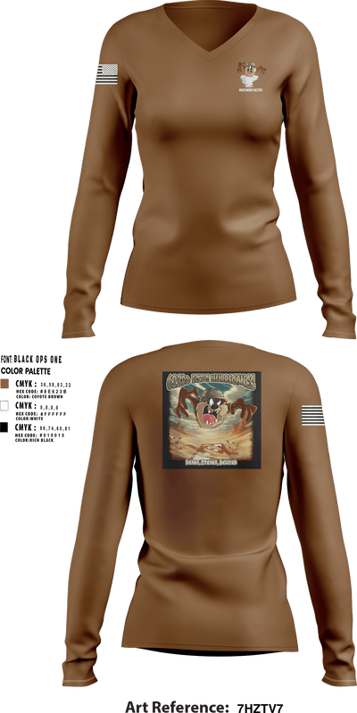 623rd ICTC 49571606 Women's Long Sleeve V-neck Shirt - 9
