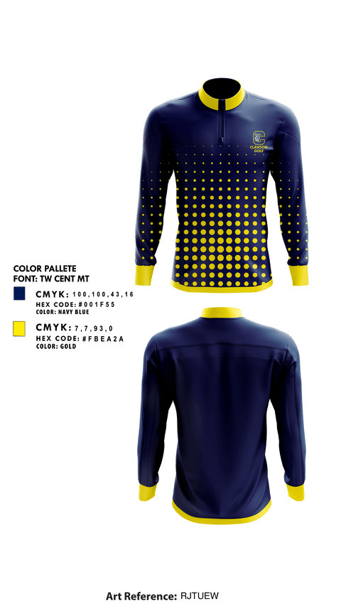 Quarter Zip Jacket, Clawson High School Golf, Golf, Teamtime, Team time, sublimation, custom sports apparel, team uniforms, spirit wear, spiritwear, sports uniforms, custom shirts, team store, custom team store, fundraiser sports, apparel fundraiser