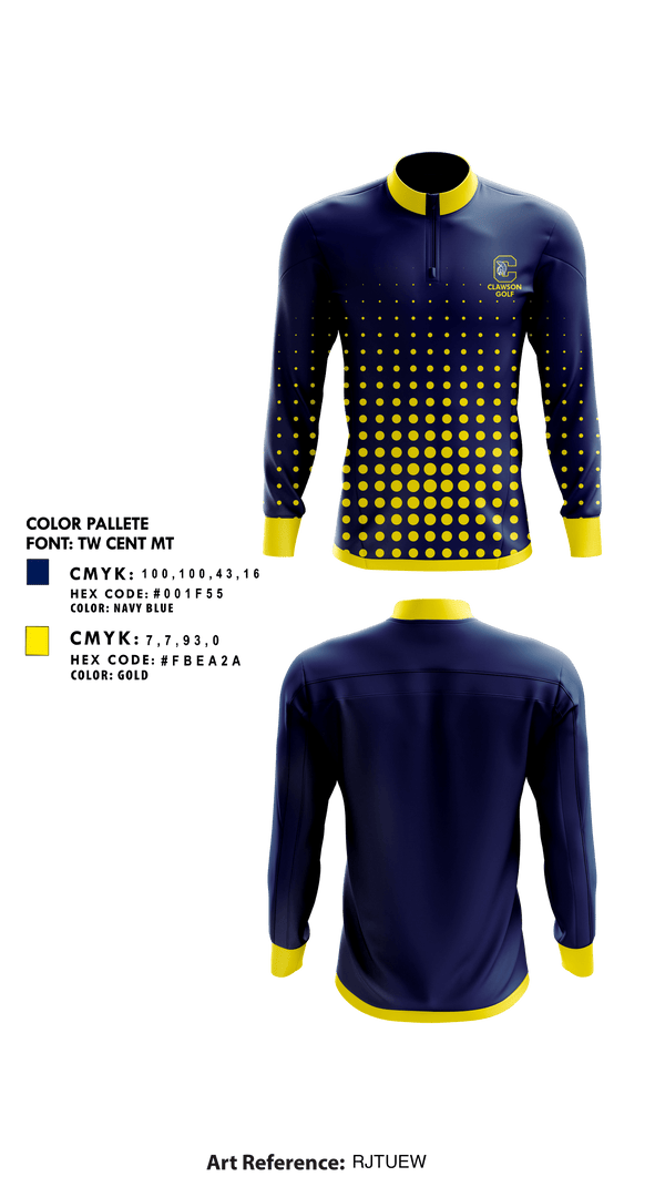 Quarter Zip Jacket, Clawson High School Golf, Golf, Teamtime, Team time, sublimation, custom sports apparel, team uniforms, spirit wear, spiritwear, sports uniforms, custom shirts, team store, custom team store, fundraiser sports, apparel fundraiser