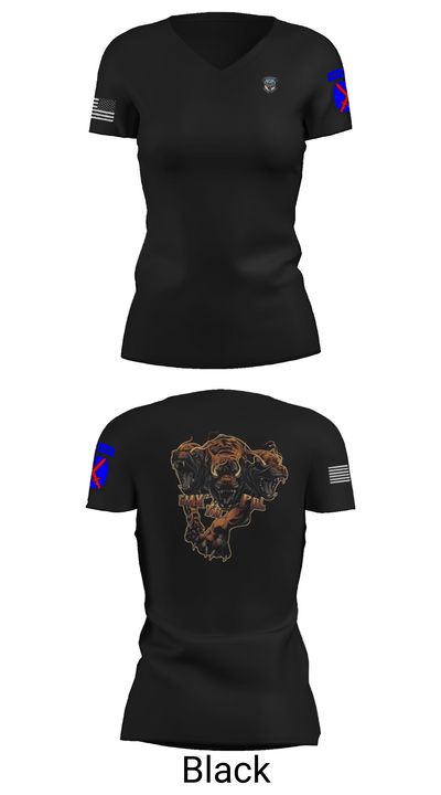 B Co 277 ASB ASES Section 28797933 Women's Short Sleeve V-neck Shirt - 28