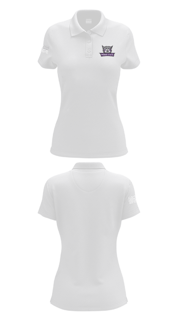Womens Short Sleeve Performance Polo, Weber State University Golf, Golf, Teamtime, Team time, sublimation, custom sports apparel, team uniforms, spirit wear, spiritwear, sports uniforms, custom shirts, team store, custom team store, fundraiser sports, apparel fundraiser