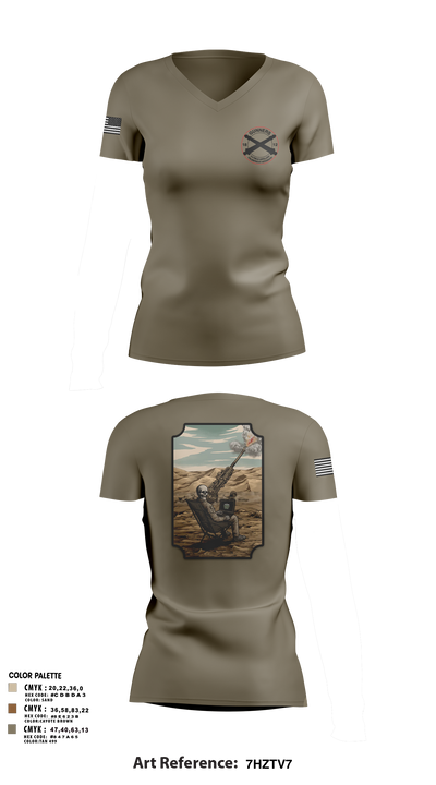 C-BTRY FDC 49589880 Women's Short Sleeve V-neck Shirt - 3
