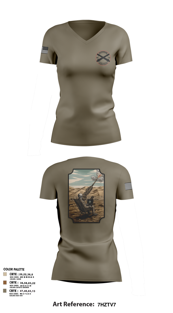 Womens Short Sleeve Vneck Shirt, C-BTRY FDC, Army, Teamtime, Team time, sublimation, custom sports apparel, team uniforms, spirit wear, spiritwear, sports uniforms, custom shirts, team store, custom team store, fundraiser sports, apparel fundraiser