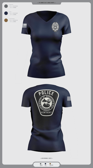Womens Short Sleeve Vneck Shirt, Hartford Police Department, Police, Teamtime, Team time, sublimation, custom sports apparel, team uniforms, spirit wear, spiritwear, sports uniforms, custom shirts, team store, custom team store, fundraiser sports, apparel fundraiser