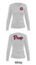 Jackson Preparatory School Swimming 57912925 Women's Long Sleeve V-neck Shirt -1 16