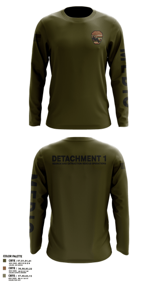 Long Sleeve Performance Shirt, Detachment 1, Air Force, Teamtime, Team time, sublimation, custom sports apparel, team uniforms, spirit wear, spiritwear, sports uniforms, custom shirts, team store, custom team store, fundraiser sports, apparel fundraiser