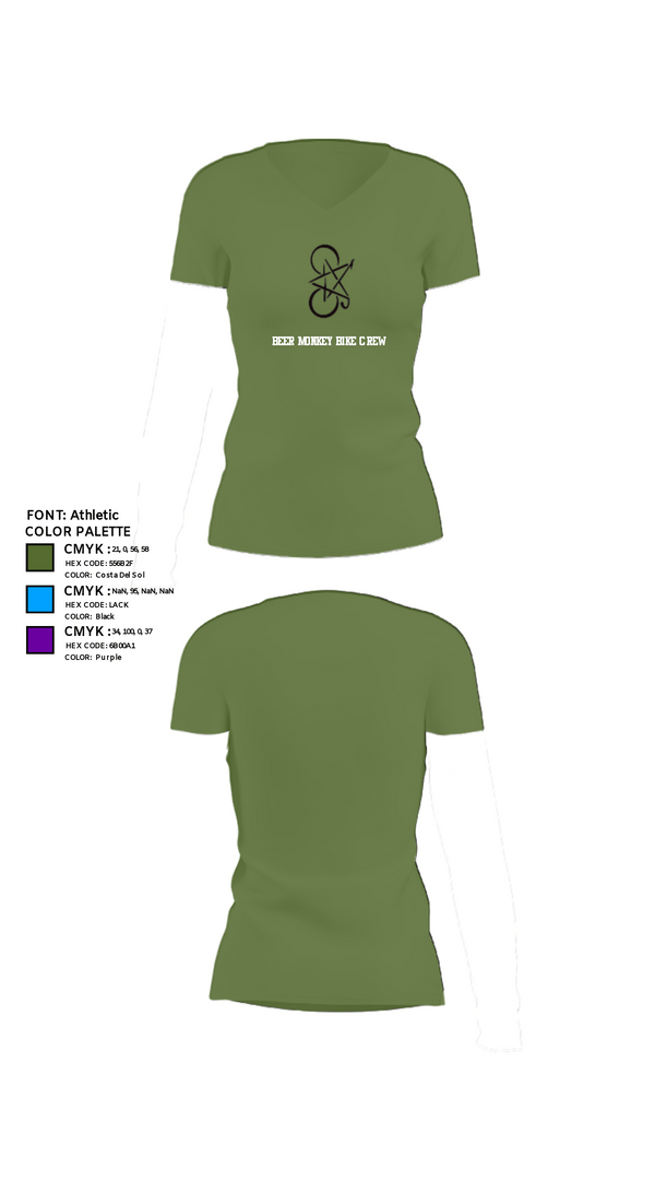 Women's Short Sleeve Vneck Shirt, Beer Monkey Bike Crew, Cycling, Teamtime, Team time, sublimation, custom sports apparel, team uniforms, spirit wear, spiritwear, sports uniforms, custom shirts, team store, custom team store, fundraiser sports, apparel fundraiser