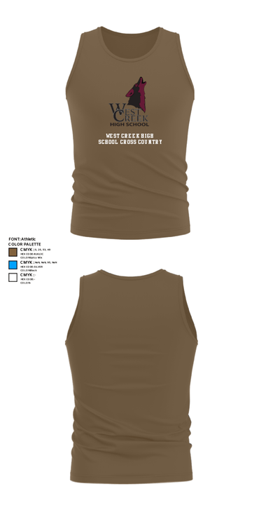West Creek High School Cross Country 66177699 Tank Top - 8