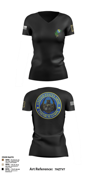 Womens Short Sleeve Vneck Shirt, 411TH411TH CBRN COMPANY, Army, Teamtime, Team time, sublimation, custom sports apparel, team uniforms, spirit wear, spiritwear, sports uniforms, custom shirts, team store, custom team store, fundraiser sports, apparel fundraiser