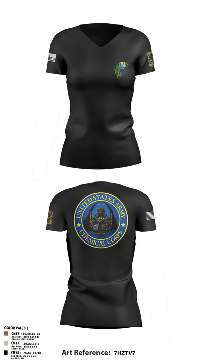411TH 46316966 Women's Short Sleeve V-neck Shirt - 3