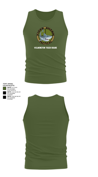 Tank Top, Wilmington Tiger Shark, Army, Teamtime, Team time, sublimation, custom sports apparel, team uniforms, spirit wear, spiritwear, sports uniforms, custom shirts, team store, custom team store, fundraiser sports, apparel fundraiser