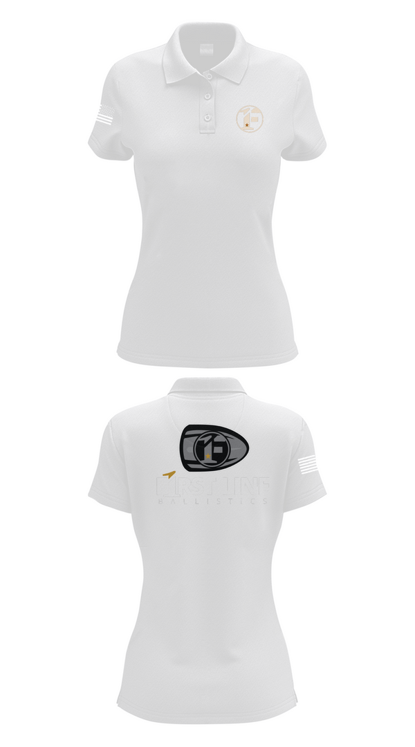 Womens Short Sleeve Performance Polo, First Line Ballistics, , Teamtime, Team time, sublimation, custom sports apparel, team uniforms, spirit wear, spiritwear, sports uniforms, custom shirts, team store, custom team store, fundraiser sports, apparel fundraiser