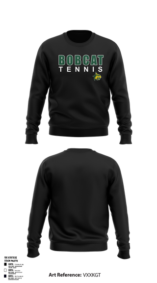 Crew Neck Sweatshirt, Bobcat Tennis, Tennis, Teamtime, Team time, sublimation, custom sports apparel, team uniforms, spirit wear, spiritwear, sports uniforms, custom shirts, team store, custom team store, fundraiser sports, apparel fundraiser