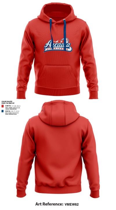 Arcadia Little League Baseball 71196264 Hoodie - 1