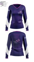 Wicked Woman Welding 23179409 Women's Long Sleeve V-neck Shirt -1 1