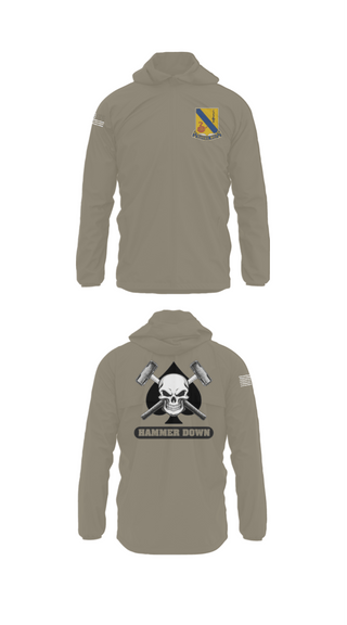 Windbreaker, 2-14 CAV ACE HIGH, Army, Teamtime, Team time, sublimation, custom sports apparel, team uniforms, spirit wear, spiritwear, sports uniforms, custom shirts, team store, custom team store, fundraiser sports, apparel fundraiser