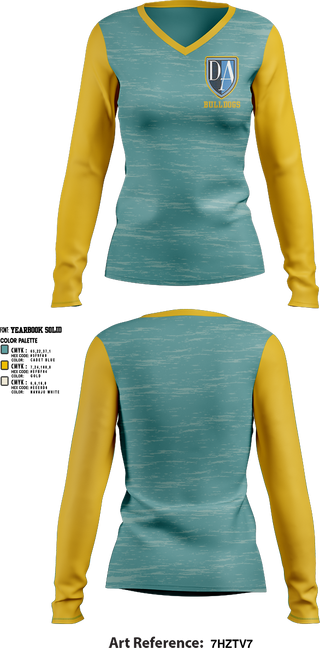 Womens Long Sleeve Vneck Shirt, Bulldogs, , Teamtime, Team time, sublimation, custom sports apparel, team uniforms, spirit wear, spiritwear, sports uniforms, custom shirts, team store, custom team store, fundraiser sports, apparel fundraiser