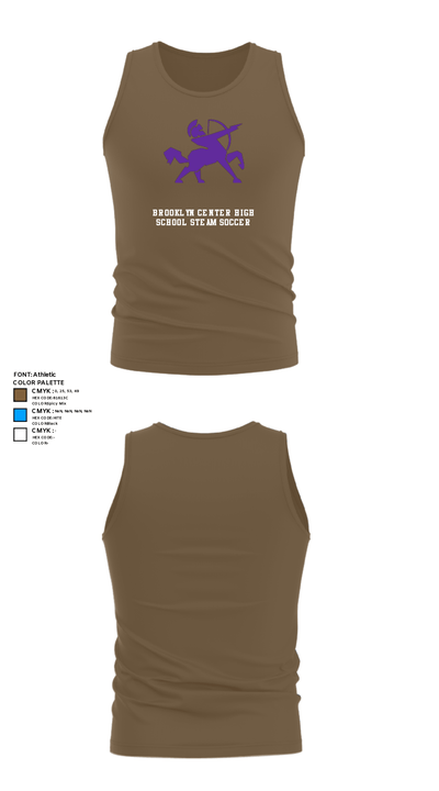 Brooklyn Center High School Steam Soccer 15263302 Tank Top - 7