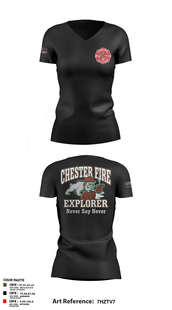 Womens Short Sleeve Vneck Shirt, Chester fire explorers, Fire Department, Teamtime, Team time, sublimation, custom sports apparel, team uniforms, spirit wear, spiritwear, sports uniforms, custom shirts, team store, custom team store, fundraiser sports, apparel fundraiser