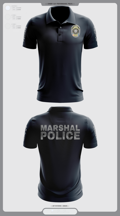 Las Vegas city marshals 28118812 Short Sleeve Performance Polo - 2