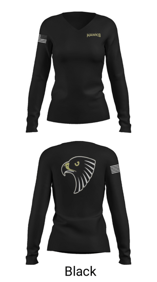Women's Long Sleeve Vneck Shirt, Hammond Academy Of Science & Tech Baseball, Baseball, Teamtime, Team time, sublimation, custom sports apparel, team uniforms, spirit wear, spiritwear, sports uniforms, custom shirts, team store, custom team store, fundraiser sports, apparel fundraiser
